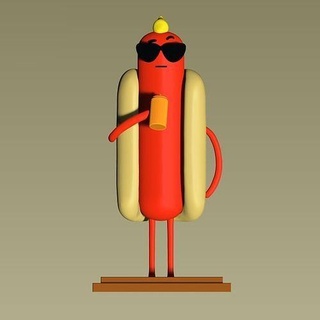 hot dog guy - amazing world gumball food art design kitchen illustration retro restaurant glazed symbol traditional cartoon sculptures 3d print model - Mito3D