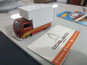 quente rodas vw kombi carroceria bau personalizadas miniatura t2 jogos brinquedos 3d print model - Mito3D