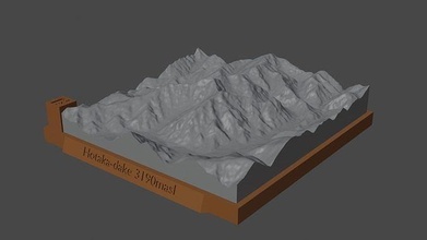 hotaka-dake mountain landscape volcano terrain environment nature photogrammetry elevation dem science 3d print model - Mito3D