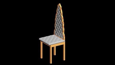 hotel chair wood restaurant kitchen interior seat house dining 3d print model - Mito3D