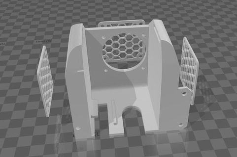 Hotend dual ventilador anycubic Quíron passatempo faça eletrônicos 3d print model - Mito3D