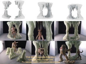hoth glace grotte diorama guerres étoiles wampa luke skywalker empirestrikesback ensemble jeu jeux jouets 3d print model - Mito3D
