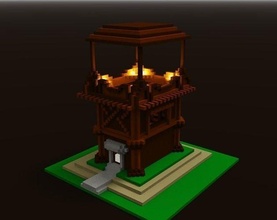 house-tower house tower village architecture middle middleages town gate 3d print model - Mito3D