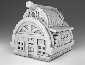 house 3d 3dprinting 3dprint middleages wood 28mm miniatures stylized blizard warcraft castle decor toy building architecture rpg clashofclans games toys board 3d print model - Mito3D