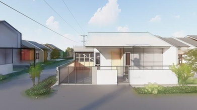 ev modern sokak aile bina mimari dış mekan 3d print model - Mito3D