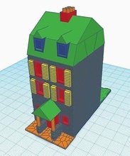 house town building urban village architecture brick outdoor miniature scale 15mm 3d print model - Mito3D