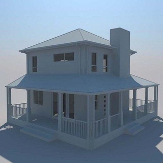 ev 15 Amerikan mimari bina tasarım Avrupalı dış aile oyun garaj maxpoly hazır cephe kaplaması teras geleneksel konak çatı 3d print model - Mito3D