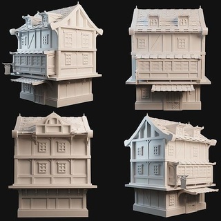 casa diferente Visualizações arquitetura velho jogos Projeto 3dmodel brinquedos acessórios 3d print model - Mito3D