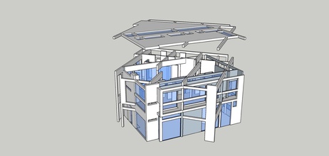 maison iii peter eisenman houseiii house3 housevi de l'architecture plein air 3d print model - Mito3D