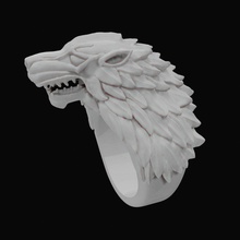 Haus stark-ring Schmuck ring wolf bekam gameofthrones housestark stark Ringe 3d print model - Mito3D