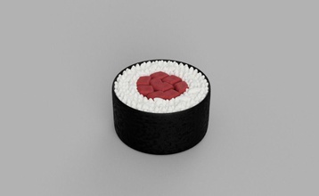 hozomaki sushi rouleau aliments japon poisson japonais fruit mer asiatique thon algue maison décor 3d print model - Mito3D