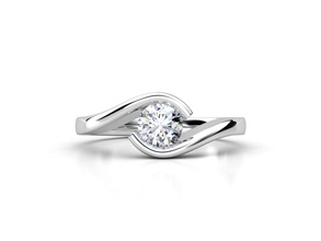 hs r025 jewelry gold ring whitegold diamondring zennio engagment rings 3d print model - Mito3D