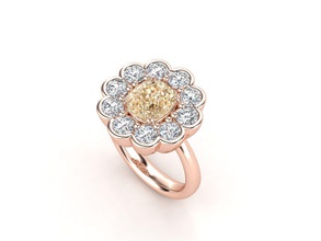 hs r05 gioielli di lusso gemma fidanzamento lucente gioiello brillante anello diamanti stampabile argento oro zennio anelli 3d print model - Mito3D