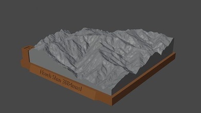hsueh Shan Berg Landschaft Vulkan Terrain Umgebung Natur Photogrammetrie Elevation Wissenschaft 3d print model - Mito3D