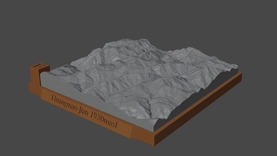 huang mao jian montaña paisaje volcán terreno ambiente naturaleza fotogrametría elevación dem ciencias 3d print model - Mito3D