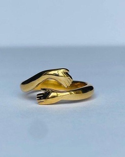 abrazo anillo mano único Boda Moda compromiso lindo sencillo dotado unisexo mujer joyería oro plata platino amor joya anillos 3d print model - Mito3D