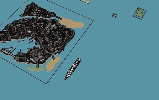 enorm Insel Stadt Architektur Gebäude Straße Reise Stadtbild Haus Dorf städtisch Horizont Außen architektonisch Karte Geographie Hobby DIY 3d print model - Mito3D