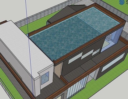 Kocaman modern ev mimari aile oda bina iç mobilya konfor tasarım illüstrasyon Odun boş 3d print model - Mito3D