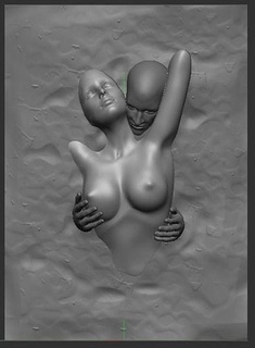 abraçando casal 3d impressão modelo abraço mimando aconchegar interior realista Casamento figura braço amoroso amar aparecendo parede painel decoração decorativo arte 3d print model - Mito3D