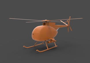 hughes oh-6 cayuse ah oh bird military aircraft helicopter 6 cartoon hobby diy automotive 3d print model - Mito3D