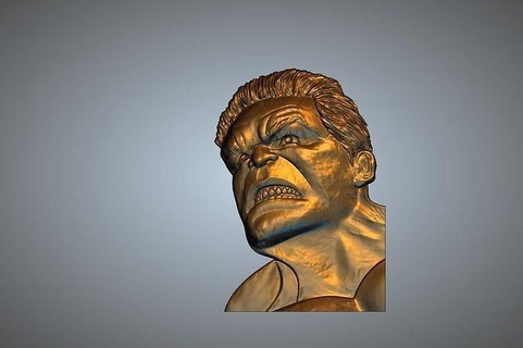Hulk Gesicht Kunst Skulptur Statue Gold Porträt Religion Innere Preis Figur Deko Buddha Rahmung Audubon Jesus Körper vergeben uralt alt 3d print model - Mito3D