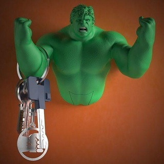 Hulk Aufhänger Held Superheld Wunder dc Haken Gadget Spaß Kunst Dekor Haus Möbel 3d print model - Mito3D