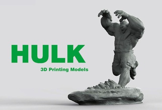 hulk he is angry sculpture figure decor comics hobby art statue miniatures hero superhero marvel 3dprint 3dprinting 3d character zbrush bust sculptures avenger 3d print model - Mito3D