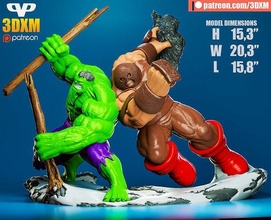 hulk vs juggernaut 3d printing stl games toys 3d print model - Mito3D