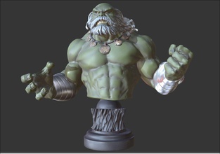 hulk master bust figurine sculpture art statue ancient decor games toys 3d print model - Mito3D