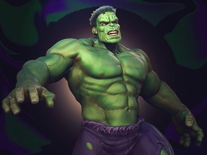 hulk print comic character superhero avengers art hero sculptures games toys 3d print model - Mito3D