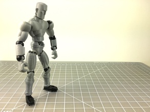 humano exoskin açao pacote modibot mo figura kit personagem super heroi herói stopmotion posivel faça dio músculos guerreiro passatempo 3d print model - Mito3D