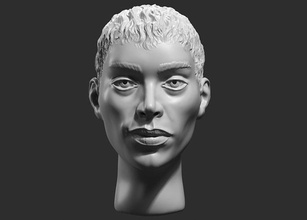 human female head modern sculpture 3d print model 113 statuette architecture statue figure abstract abstraction art museum exhibition decoration decor interior award office architectural sculptures 3d print model - Mito3D