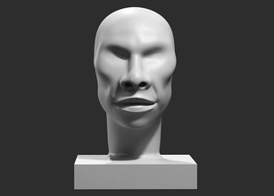 human head modern sculpture 3d print model 101 statue figure abstract abstraction art museum exhibition decoration decor interior award office architectural sculptures anatomy 3d print model - Mito3D