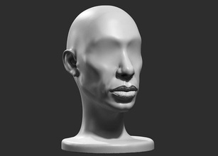 human head modern sculpture 3d print model 112 statuette architecture statue figure abstract abstraction art museum exhibition decoration decor interior award office architectural sculptures 3d print model - Mito3D