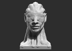 insan baş modern heykel 3d yazdır model 98 şekil öz soyutlama sanat müze sergi dekorasyon dekor iç ödül ofis mimari heykeller anatomi 3d print model - Mito3D
