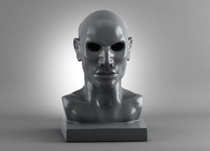 kopf modern skulptur 3d drucken modell gesicht büste mannequin charakter anatomie herausforderung statue porträt kunst skulpturen konzept kopfskulptur 3d print model - Mito3D
