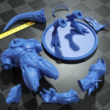 insan sürüngen yaratık canavar raptor 3dprint minyatür heykel 3dsculpting dijital hesaplama yırtıcı ejderha hayvan dino kertenkele okul öncesi fantezi kurgusal oyuncaklar oyunlar minyatürler figürinler 3d print model - Mito3D