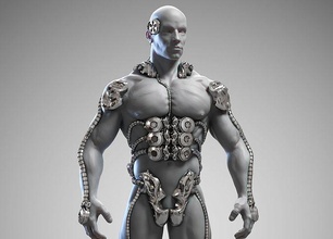 humano robot anatomía a01 3d impresión modelo cuerpo zbrush figurilla figura escultura miniaturas figuritas personaje estatua hombre referencia malla base Arte esculturas 3d print model - Mito3D
