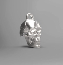 human skull pendant skeleton anatomy jewerly pendants body head silver gold printable deth humanskeleton humanskull teeth cranium jewel skeletal system jewelry 3d print model - Mito3D