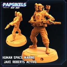 Humain espace Marin jake Roberts actif scifi extraterrestres 3dprint Jeux table objets collection miniatures jouets 3d print model - Mito3D