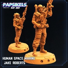 human space marine jake roberts scifi aliens 3dprint games tabletop collectables miniatures toys 3d print model - Mito3D