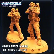 human space marine oji alkasid active scifi aliens 3dprint games tabletop collectables miniatures toys 3d print model - Mito3D