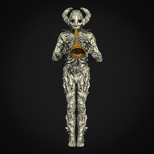 humano trompeta hueso original Arte escultura modelado criaturas estatua producto diseño digital3d deco esculturas 3D print model - Mito3D