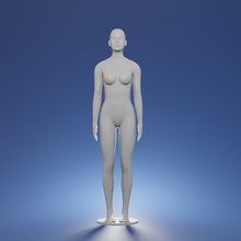 humano mulher menina feminino corpo fêmea anatomia normal personagem Ciência arte esculturas 3d print model - Mito3D