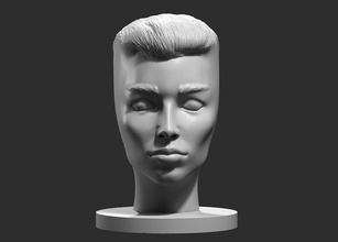 humano mulher cabeça moderno escultura 3d impressão modelo 110 estátua figura resumo abstração arte museu exibição decoração interior prêmio escritório arquitetônico esculturas 3d print model - Mito3D