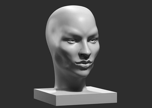 humano mulher cabeça moderno escultura 3d impressão modelo 96 estátua figura resumo abstração arte museu exibição decoração interior prêmio escritório arquitetônico esculturas anatomia 3d print model - Mito3D