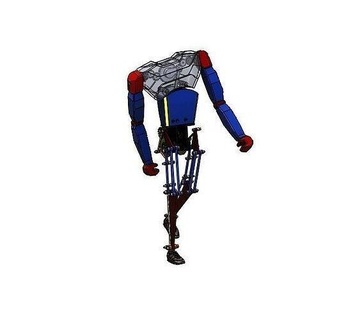 umanoide modello passeggio prestazione robot meccanico meccanismo equilibrio corpo concetto Lavori solidi 3dprinter sincronizzare collegamenti robotica scienza ingegneria 3d print model - Mito3D