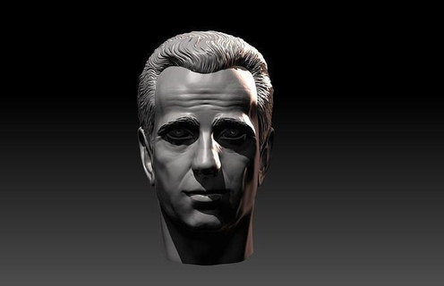 Humphrey Bogart bogart films tête acteur sculpture portrait statue célébrité théâtre film art sculptures 3d print model - Mito3D