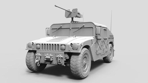 humvee military vehicle army truck war jeep heavy hummer car solidwork keyshot games toys 3d print model - Mito3D