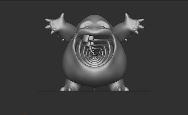 hungrig monster 3dmodel kreatur chibi niedlich mixer tier dämon karikatur spiel charakter fantasie anime spielzeug kunst miniatur pokémon garage kit 3d print model - Mito3D